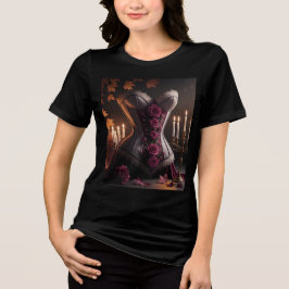 Gotisch Victoriaans korset Paarse Rozen Herfst Her Tri-Blend Shirt