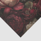 Gotisch Victoriaans Lijst met donkerrode rozen Tissuepapier (Detail)
