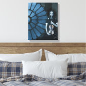 Gotisch Victoriaans meisje met viool Dark Fantasy Canvas Afdruk (Insitu (Slaapkamer))