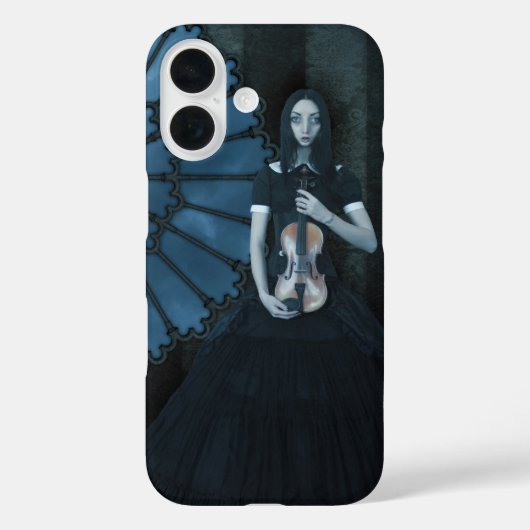 Gotisch Victoriaans meisje met viool Dark Fantasy Case-Mate iPhone Case (Achterkant)