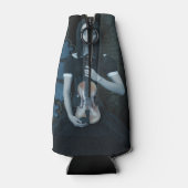 Gotisch Victoriaans meisje met viool Dark Fantasy Flesjeskoeler (Achterkant)