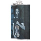 Gotisch Victoriaans meisje met viool Dark Fantasy Heupfles (Links)