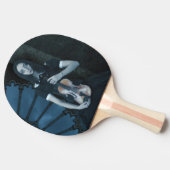 Gotisch Victoriaans meisje met viool Dark Fantasy Tafeltennisbatje (Zijkant)
