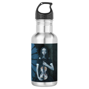 Gotisch Victoriaans meisje met viool Dark Fantasy Waterfles