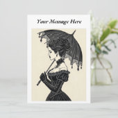 Gotisch Victoriaans portret Kaart (Staand voorkant)