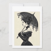 Gotisch Victoriaans portret Kaart (Achterkant)