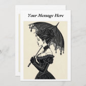 Gotisch Victoriaans portret Kaart (Voorkant / Achterkant)