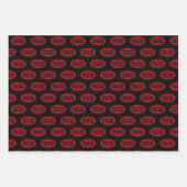 Gotisch Victoriaans Rood & Zwart Inpakpapier Vel (Voorkant 3)