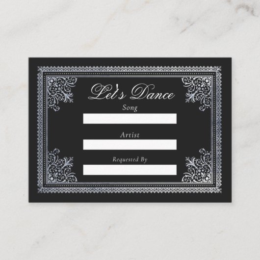  Gotisch Victoriaans Trouwlied Aanvraag Informatiekaartje (Voorkant)