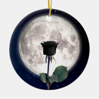 Gotisch, , Victoriaans, zwart Roos, donker Keramisch Ornament