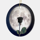 Gotisch, , Victoriaans, zwart Roos, donker Keramisch Ornament (Links)