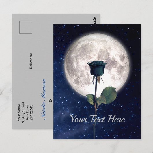 Gotisch, , Victoriaans, Zwart Roos, Romance Briefkaart (Voorkant / Achterkant)