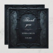 Gotisch vierkant frame bedankkaart (Voorkant / Achterkant)