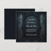 Gotisch vierkant frame save the date (Voorkant / Achterkant)