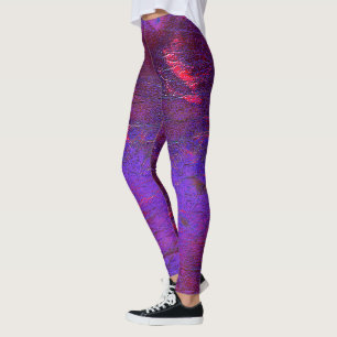 Gotisch viool tot rood leder gekleurd leggings