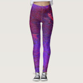 Gotisch viool tot rood leder gekleurd leggings (Voorkant)