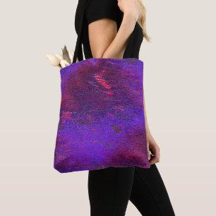 Gotisch viool tot rood leder gekleurd tote bag