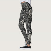 Gotisch Vlinder Bloemmotief (1) Leggings (Links)