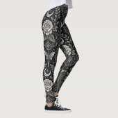 Gotisch Vlinder Bloemmotief (1) Leggings (Rechts)