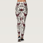 Gotisch Vlinder Bloemmotief (2) Leggings (Achterkant)