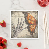 gotisch | Vlinder | Skelet Hand | VICTORIAANS Servet (Insitu)