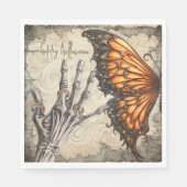 gotisch | Vlinder | Skelet Hand | VICTORIAANS Servet (Voorkant)