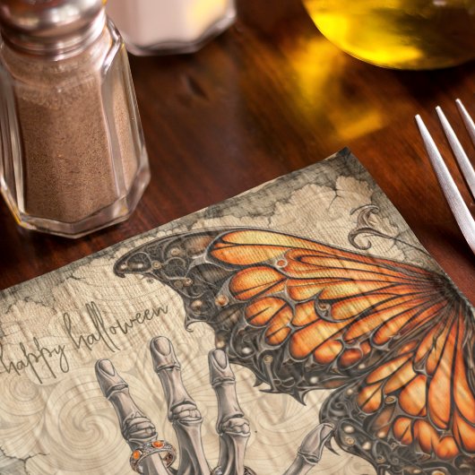gotisch | Vlinder | Skelet Hand | VICTORIAANS Servet