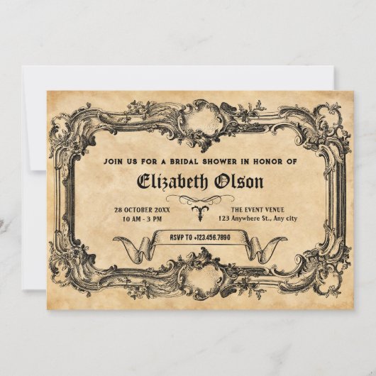  gotisch vrijgezellenfeest kaart (Voorkant)