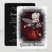 Gotisch Vrijgezellenfeest Nodig Little Devil Ladyb Kaart (Voorkant / Achterkant)