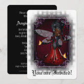 Gotisch Vrijgezellenfeest nodigt Little Devil Lady Kaart (Voorkant / Achterkant)