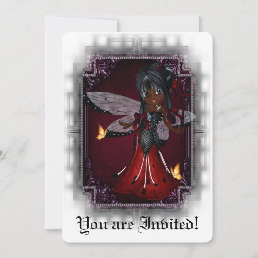 Gotisch Vrijgezellenfeest nodigt Little Devil Lady Kaart (Voorkant)