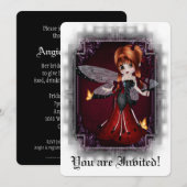 Gotisch Vrijgezellenfeest nodigt Little Devil Lady Kaart (Voorkant / Achterkant)