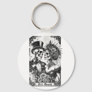 Gotisch vrijgezellenfeest T-shirt Bruid En Bruideg Sleutelhanger