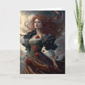 Gotisch Vrouw Notecard Notitiekaartje (Voorkant)