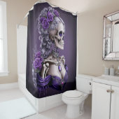 gotisch Vrouwen skelet Douchegordijn (In situ)