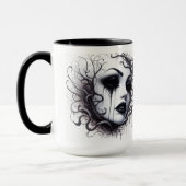Gotisch Vrouwengezicht Mok (Links)