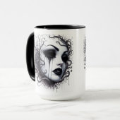 Gotisch Vrouwengezicht Mok (Voorkant links)