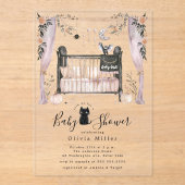 Gotisch Wieg Baby shower Uitnodiging (Voorkant)