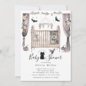 Gotisch Wieg Baby shower Uitnodiging (Voorkant)