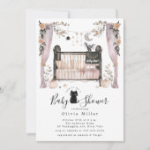 Gotisch Wieg Baby shower Uitnodiging (Voorkant)