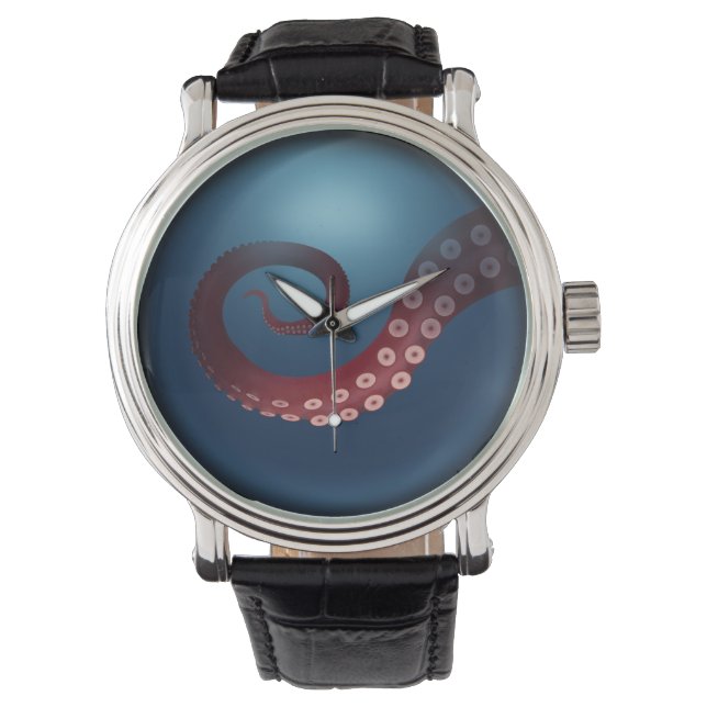 Gotisch Zee Creature Octopus Marine Animal Horloge (Voorkant)
