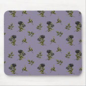 Gotisch zwart bloemenpatroon muismat (Voorkant)