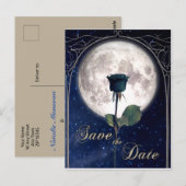 Gotisch, , Zwart Roos, Donkere Romance, Nacht Briefkaart (Voorkant / Achterkant)