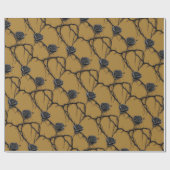 Gotisch Zwart Roos Speedpaint Patroon Cadeaupapier (Vlak)