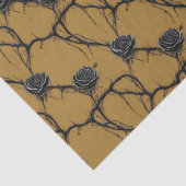 Gotisch Zwart Roos Speedpaint Patroon Tissuepapier (Detail)