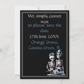 Gotisch, zwart, skelet bewaar de datum kaart (Achterkant)