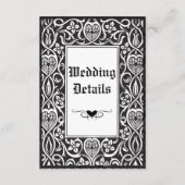  Gotisch Zwart & Wit Roycroft Lijst Informatiekaartje (Voorkant)