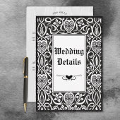  Gotisch Zwart & Wit Roycroft Lijst Informatiekaartje