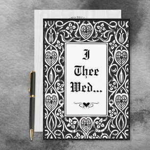 Gotisch Zwart & Wit Roycroft Lijst Kaart