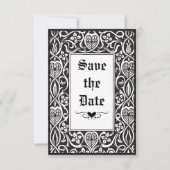  Gotisch Zwart & Wit Roycroft Lijst Save The Date (Voorkant)
